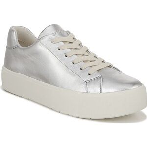 Vince Metallic Silver Gabi Platform Sneakers 6.5